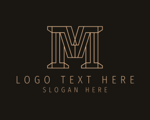 Contractor Business Letter M  Logo