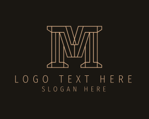 Contractor Business Letter M  Logo