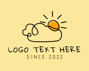 Solar Power - Daylight Cloud Art logo design