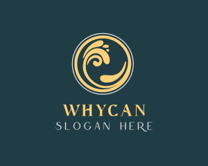 Ocean Wave Swirl Logo