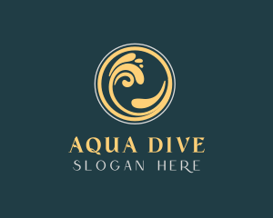 Scuba - Ocean Wave Swirl logo design