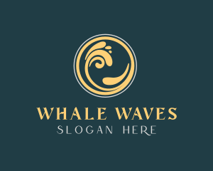 Ocean Wave Swirl logo design