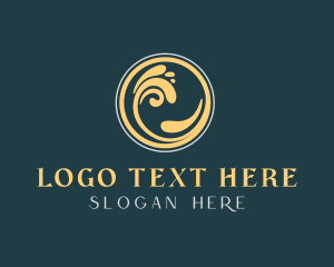 Ocean - Ocean Wave Swirl logo design