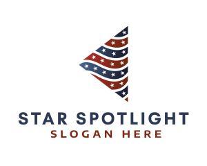 Stars & Stripes Triangle logo design