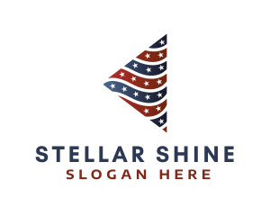 Stars - Stars & Stripes Triangle logo design