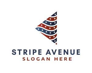 Stars & Stripes Triangle logo design