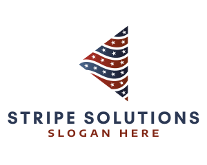 Stars & Stripes Triangle logo design