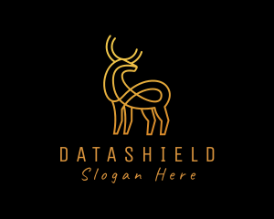 Gold Minimalist Deer Logo