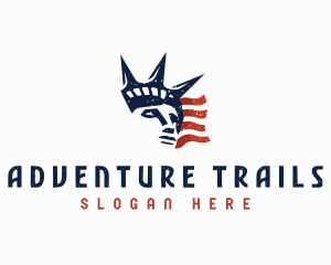 Statue Liberty Tourism logo design