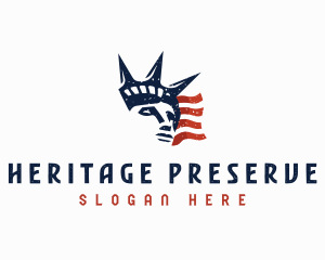 Statue Liberty Tourism logo design