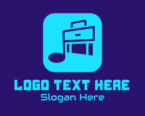 Music Playlist - Music Suitcase App logo design