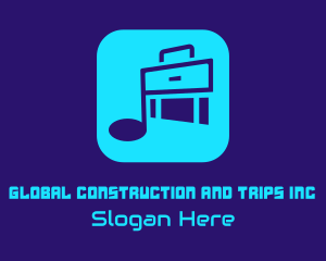 Neon - Music Suitcase App logo design