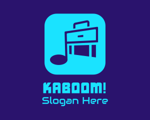 Music Player - Music Suitcase App logo design