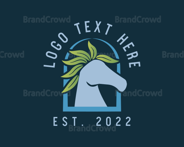 Leaf Horse Stallion Ranch Logo