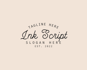 Hipster Script Business logo design