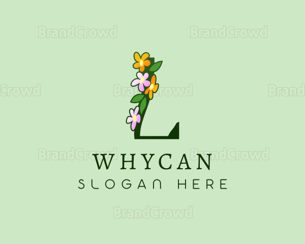 Garden Bouquet Letter L Logo