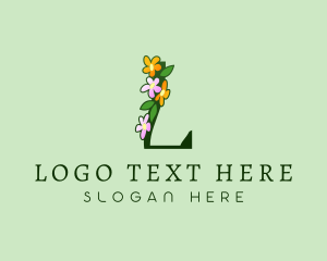 Therapy - Garden Bouquet Letter L logo design