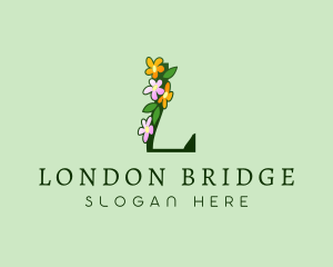 Garden Bouquet Letter L logo design