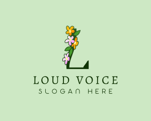 Garden Bouquet Letter L logo design