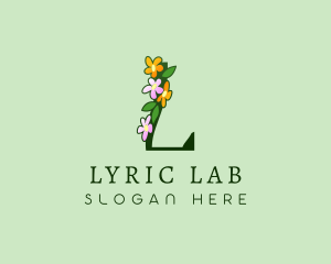 Garden Bouquet Letter L logo design