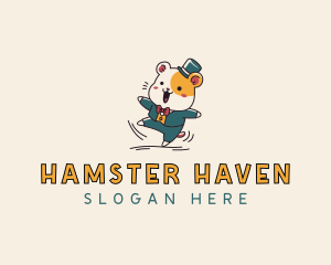 Hamster - Hamster Suit Cartoon logo design