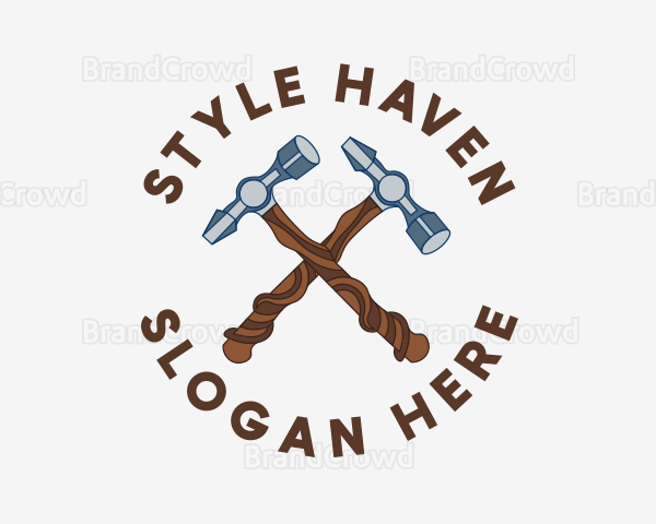 Handyman Hammer Tool Logo