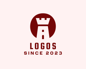 Kingdom - Letter O Turret Tower logo design