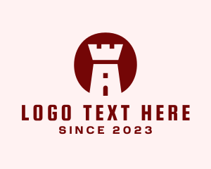 Castle - Letter O Turret Tower logo design