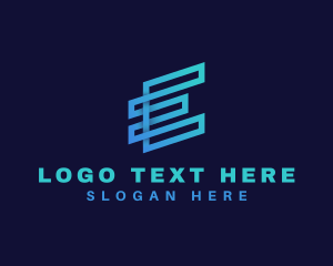 App - Startup Geometric Letter E logo design