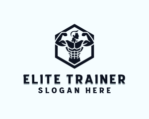 Trainer - Fitness Muscle Trainer logo design