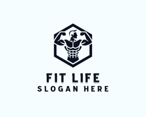 Fitness Muscle Trainer logo design