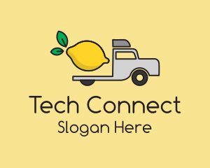 Grocer - Lemon Fruit Truck logo design