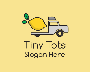 Organic Foods - Lemon Fruit Truck logo design