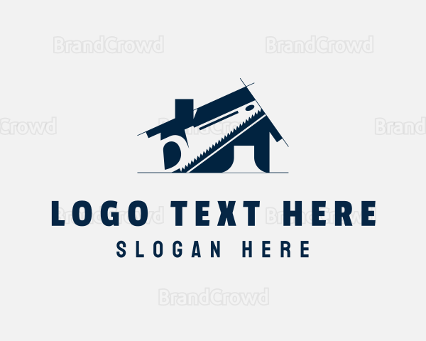 Saw Home Builder Construction Logo