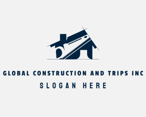 Home Repair - Saw Home Builder Construction logo design