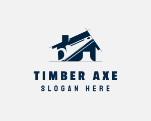 Saw Home Builder Construction logo design