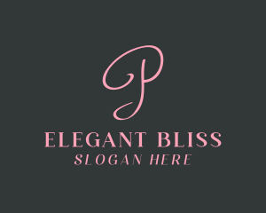 Bridal - Cursive Feminine Letter P Business logo design