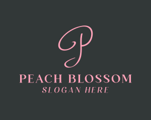 Cursive Feminine Letter P Business logo design