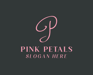 Cursive Feminine Letter P Business logo design