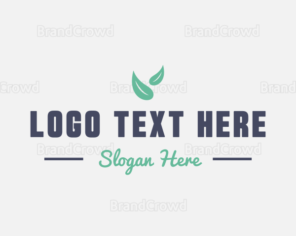 Eco Vegan Leaf Logo