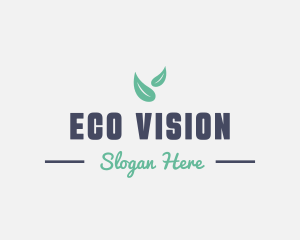 Eco Vegan Leaf logo design