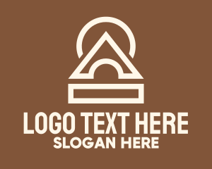White - Generic Beige Shapes logo design