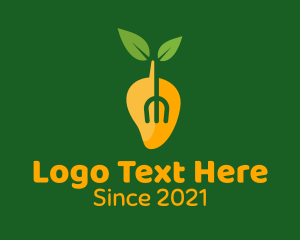 Healthy Living - Mango Fork Restaurant logo design