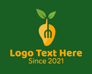 Natural - Mango Fork Restaurant logo design