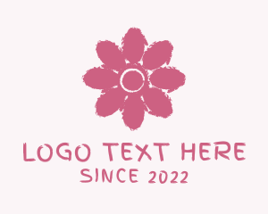 Aesthetics - Flower Paint Watercolor logo design