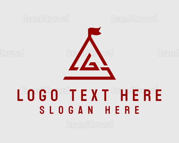 Professional Geometric Letter AG Business Logo