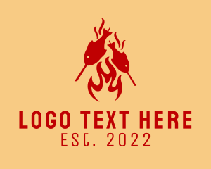 Food Cart - Seafood Grill Barbecue logo design