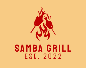 Seafood Grill Barbecue  logo design