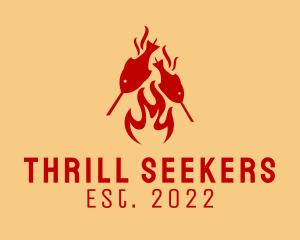 Seafood Grill Barbecue  logo design