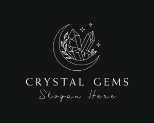 Astral Moon Precious Stone logo design